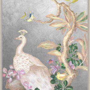 Chinoiserie-peacock-on-silver-by-Allison-Cosmos