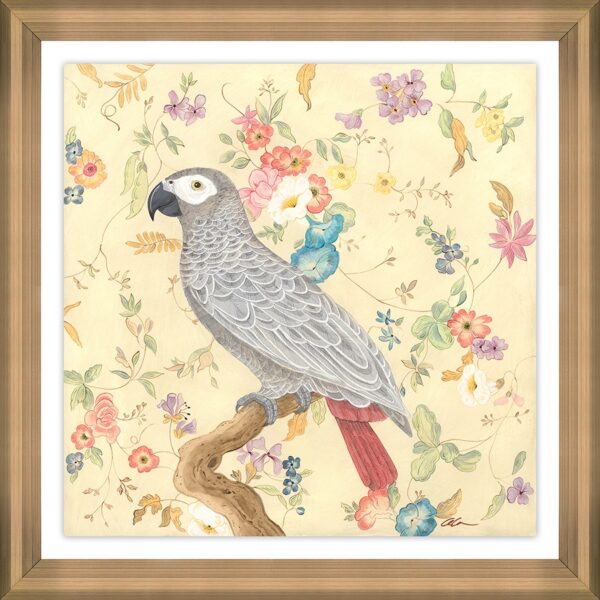 my-finest-flower-african-grey-parrot-art-by-Allison-Cosmos